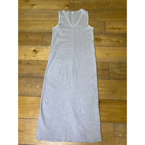 Standard James Perse Light Grey Binding Fitted Rib Dress Women's Size XL - Picture 5 of 10